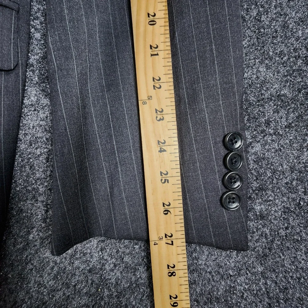 Brooks Brothers Suit Mens 46XL 35W Grey Pinstripe 1818 Fitzgerald Made In USA